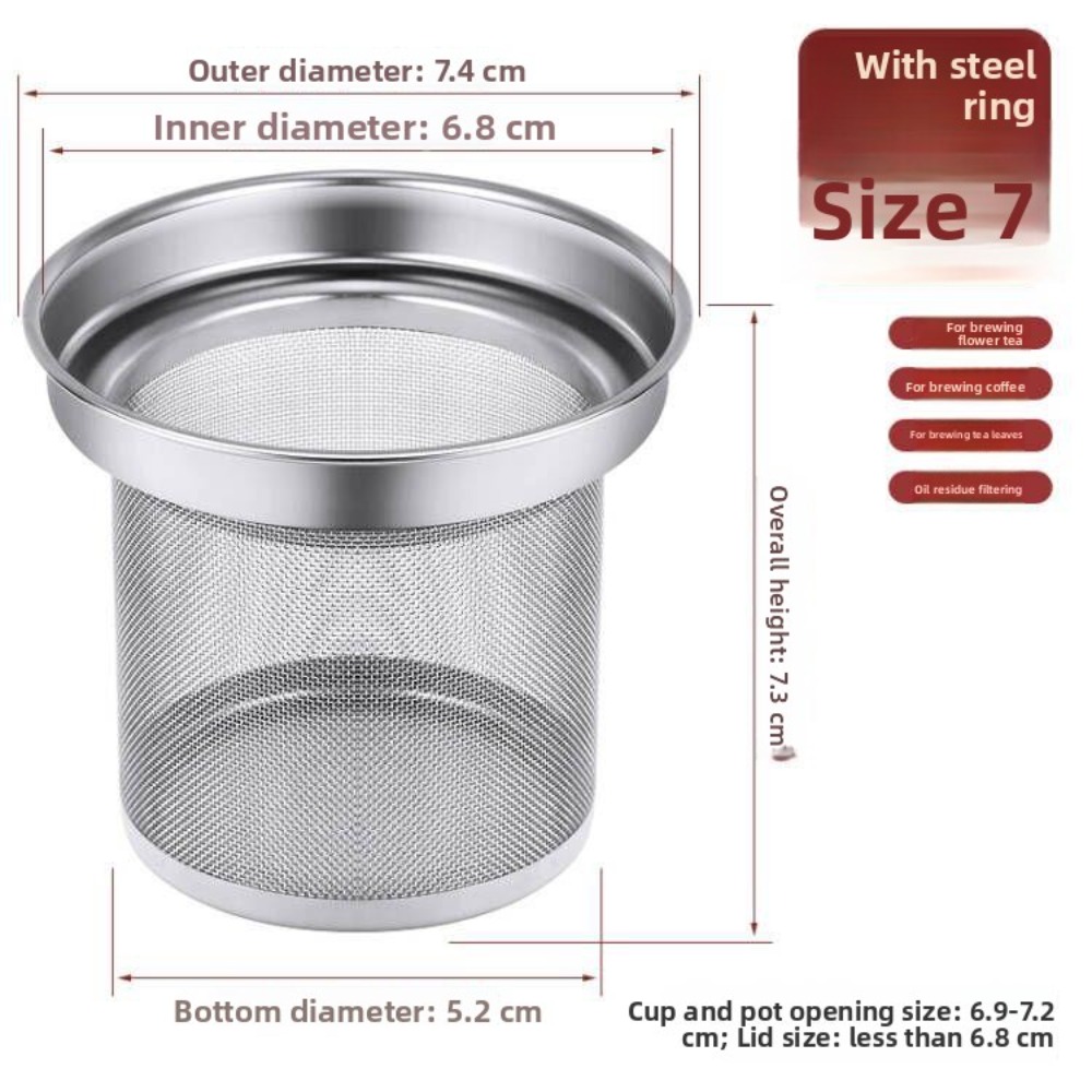 Coffee Tea Replacement - Yeni Paslanmaz Çelik Çay Süzgeci Çok