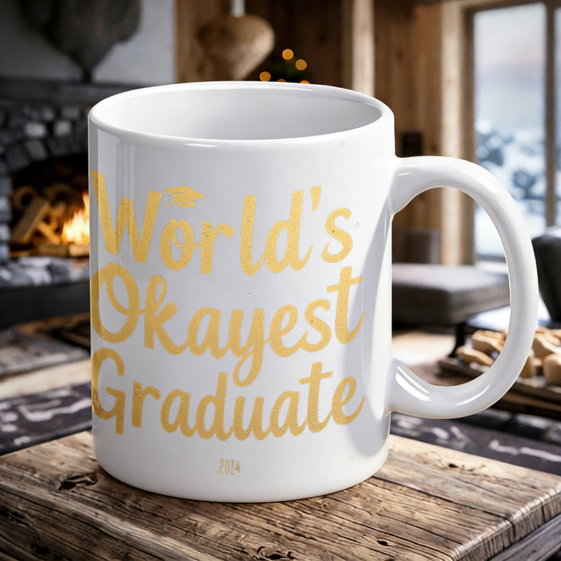 Coffee Tea Font - Komik yaldızlı yazı tipi seramik kupa,