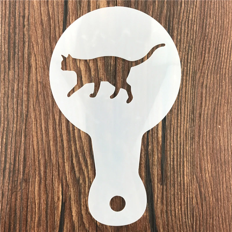 Coffee Stencil Art - 5 adet DIY Kahve Latte Sanat
