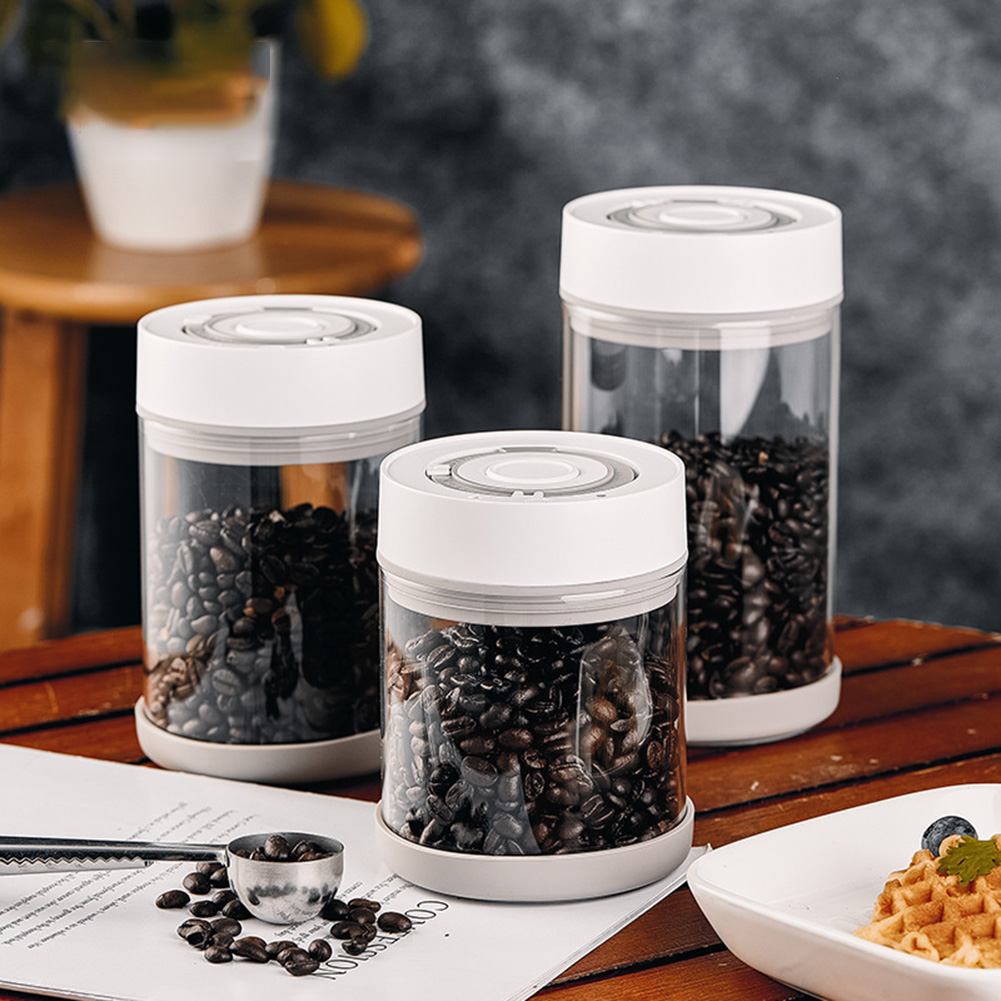 Coffee Tea Canister Set - Mutfak Nem Geçirmez Cam Kahve Çekirdeği