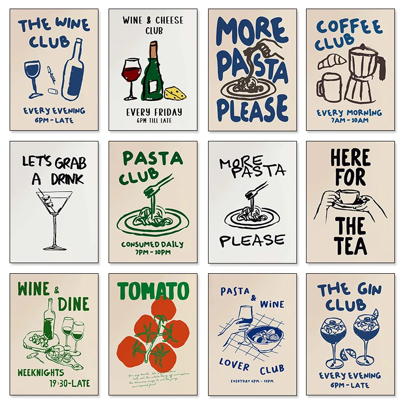 Coffee Tea Picture - Modern Mutfak Sanatı Şarap Kahve İkindi