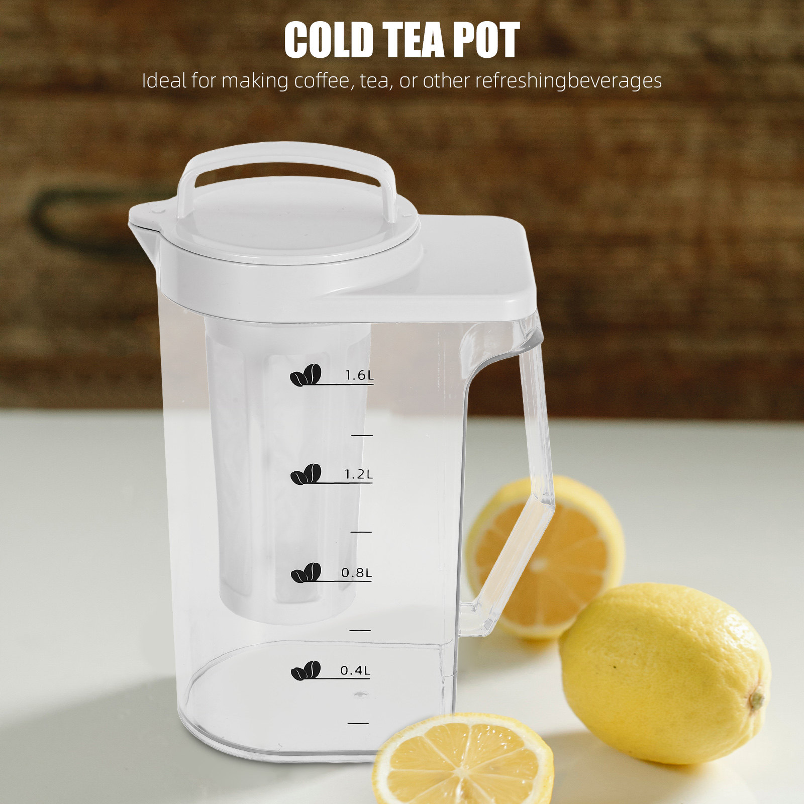 Coffee Tea Uses - 1,6 Litrelik Plastik Soğuk Demleme Kahve