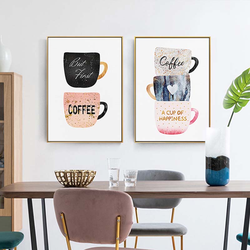 Coffee Tea Picture - Iskandinav Kahve Fincanı Krem Öğleden Sonra