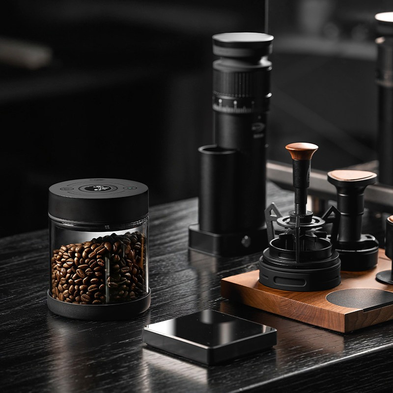 Coffee Tea Display - Kahve çekirdeği için hava geçirmez kapaklı,