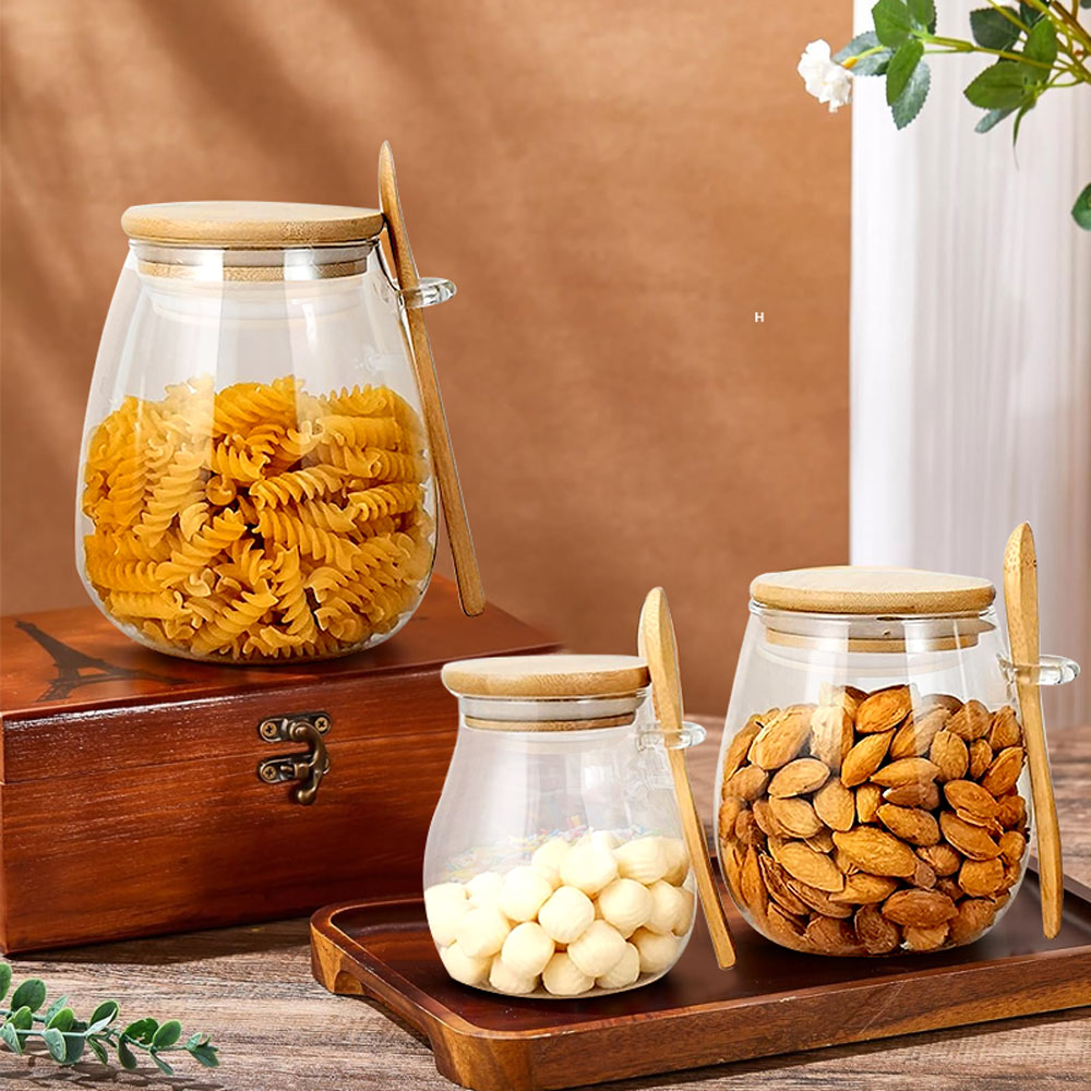34oz mühürlü cam kavanoz kaşık - Coffee Tea Canister Set incelemesi ve fiyatı