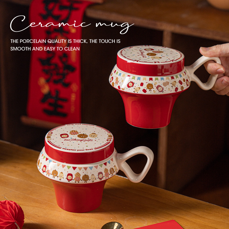Kapaklı Kırmızı Seramik Kahve  - Coffee Or Tea Please incelemesi ve fiyatı