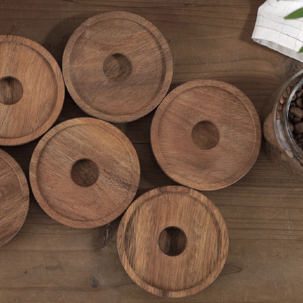 Çok Amaçlı Ahşap Kapaklı Cam G - Coffee Tea Canister Set incelemesi ve fiyatı