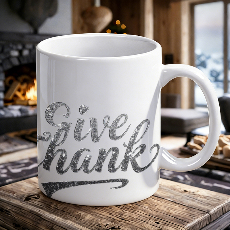 Gümüş Folyo Yazılı 'Teşekkür E - Coffee Tea Font incelemesi ve fiyatı