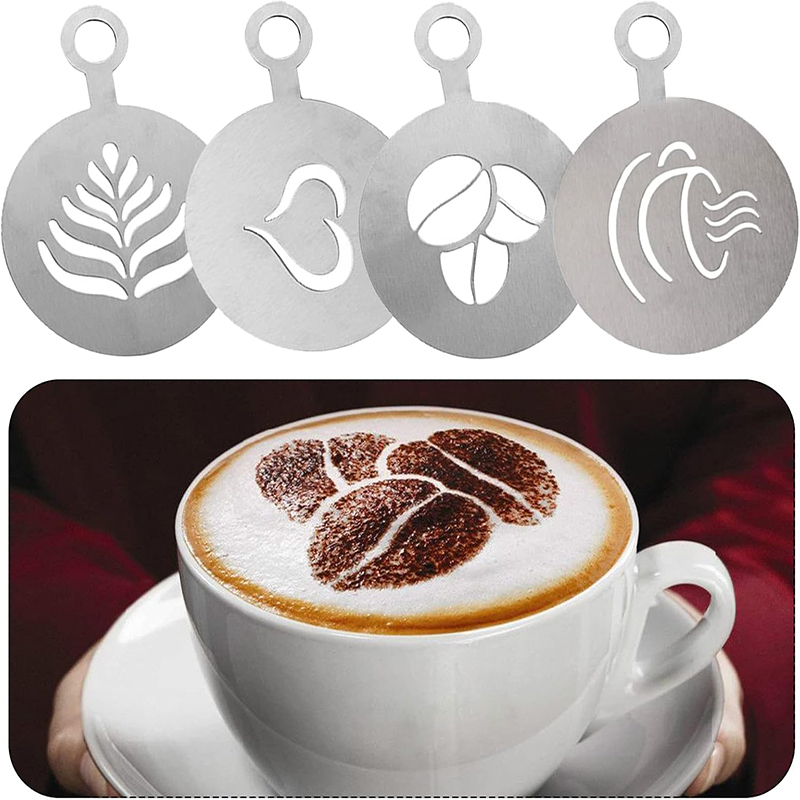 4 Parça Paslanmaz Çelik Kahve  - Coffee Stencil Art incelemesi ve fiyatı