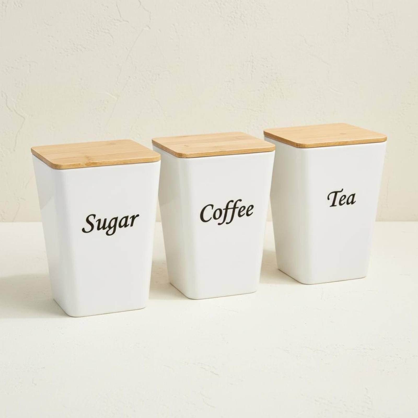 Kahve, Çay ve Şeker için Bambu - Coffee Tea Canister Set incelemesi ve fiyatı