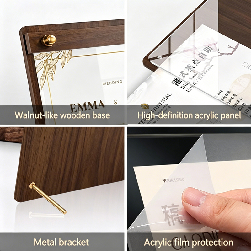Özel A4/A5 Akrilik Ahşap Desen - Coffee Tea Display incelemesi ve fiyatı