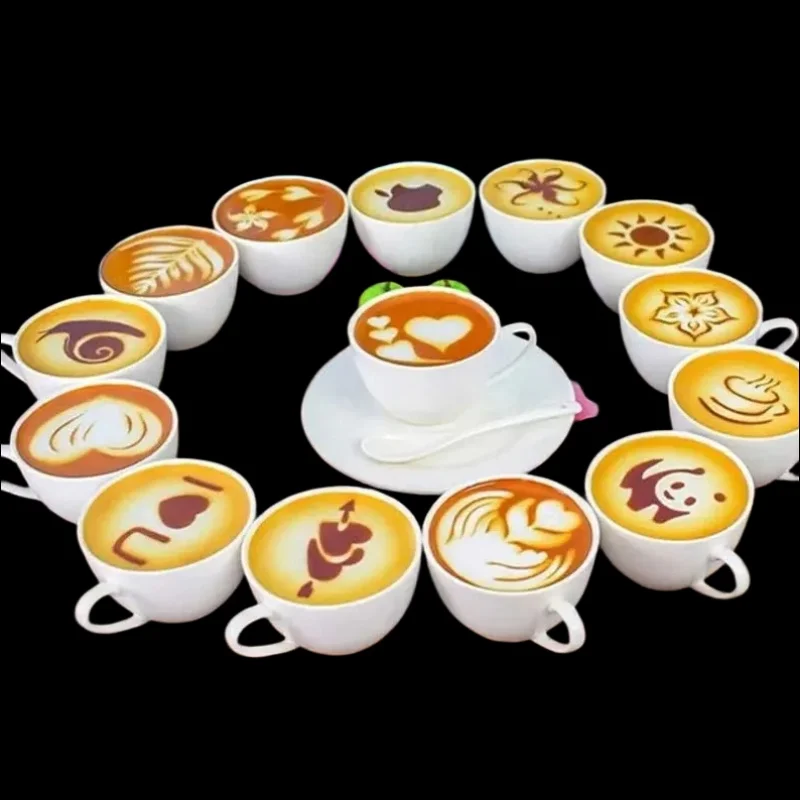 16 adet/takım Kahve Kalıp Latt - Coffee Stencil Art incelemesi ve fiyatı