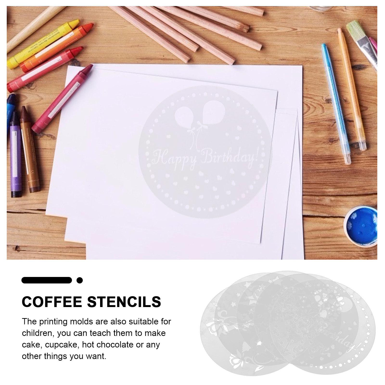 1 Adet Kahve Şablonu Seti, Pla - Coffee Stencil Art incelemesi ve fiyatı