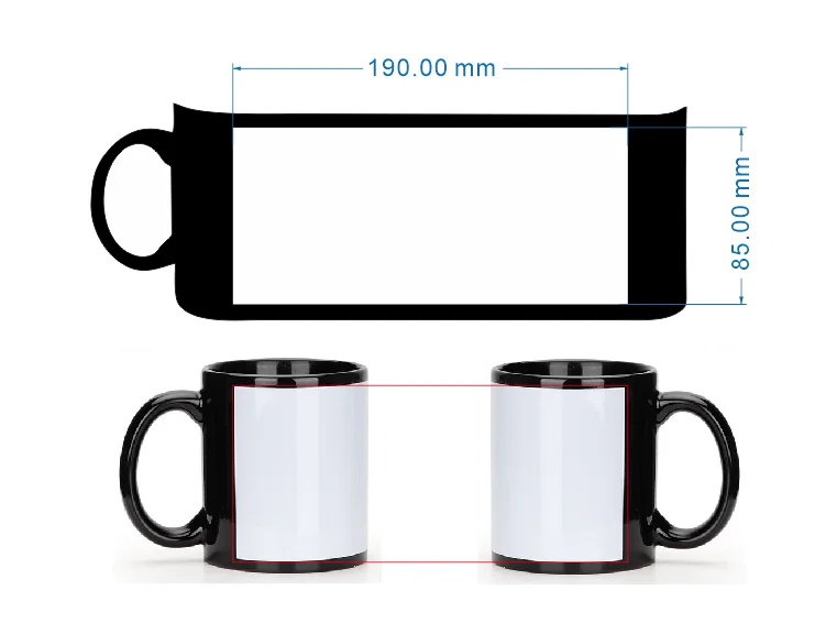Siyah fincan DIY Logo seramik  - Coffee Tea Picture incelemesi ve fiyatı