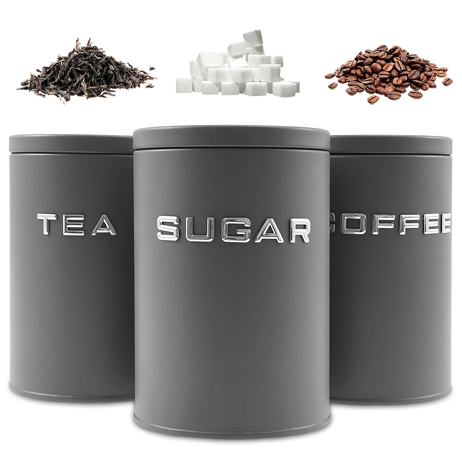 3 Adet Çay Kahve Şeker Saklama - Coffee Tea Canister Set incelemesi ve fiyatı