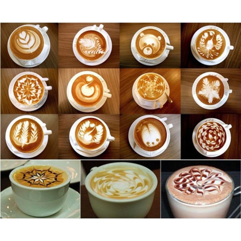 16 Adet Kahve Sanatı Şablonlar - Coffee Stencil Art incelemesi ve fiyatı